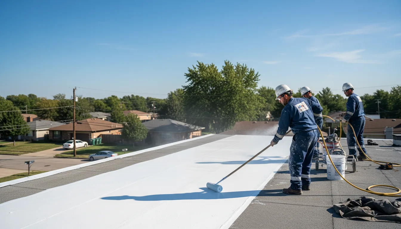 Commercial roof coating in Peel, AR near me
